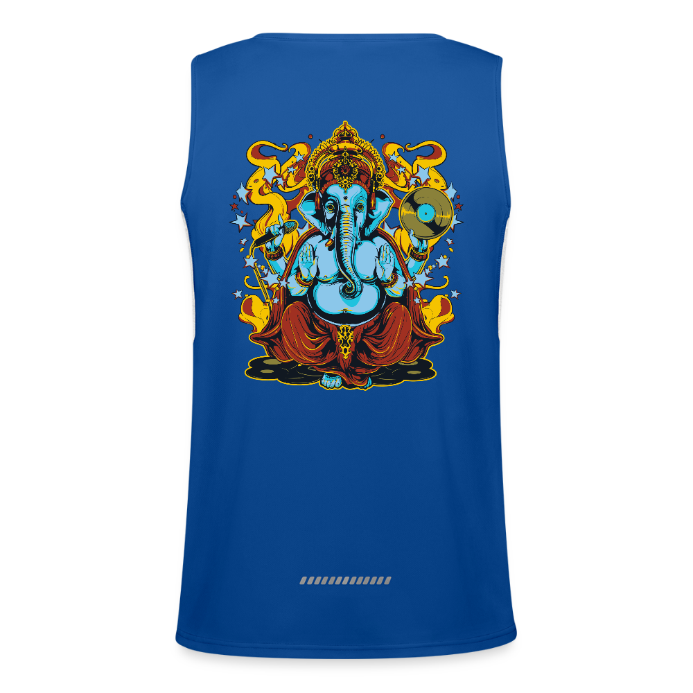 Functionele contrasterende tanktop voor mannen - royal/wit