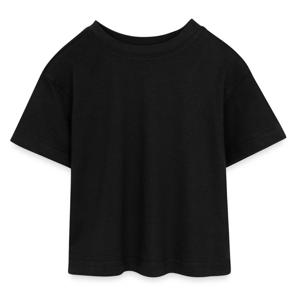 Tieners cropped jersey T-shirt - zwart