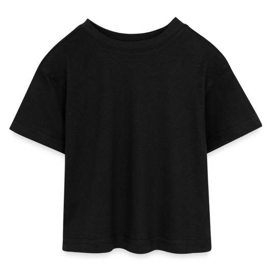 Tieners cropped jersey T-shirt - zwart