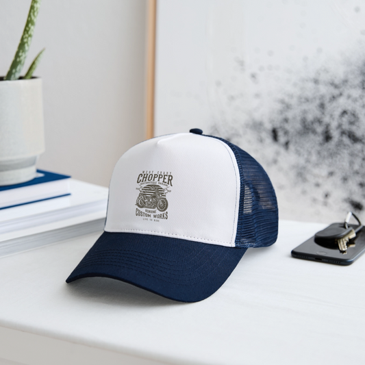 Trucker Cap - wit/navy