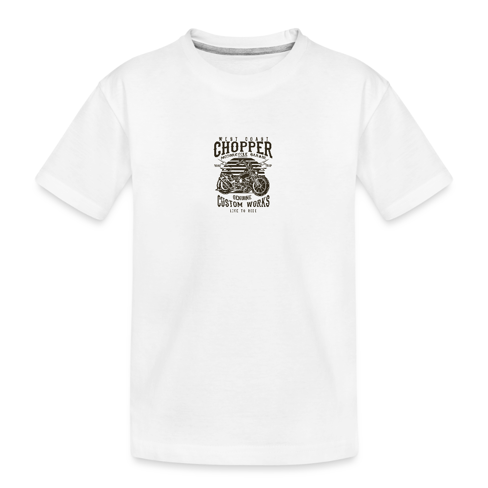 Teenager premium biologisch T-shirt - wit