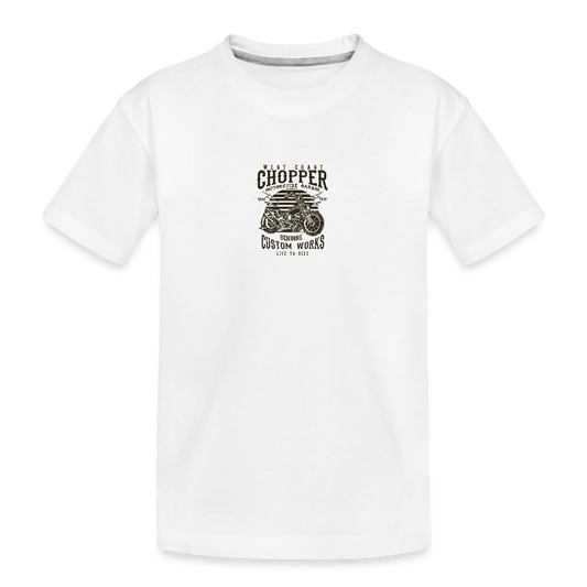 Teenager premium biologisch T-shirt - wit
