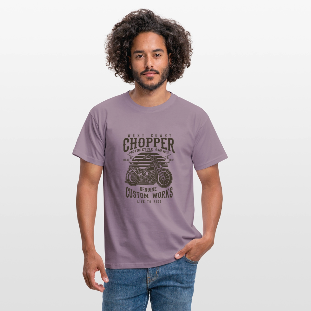 Mannen T-shirt - paarsgrijs 
