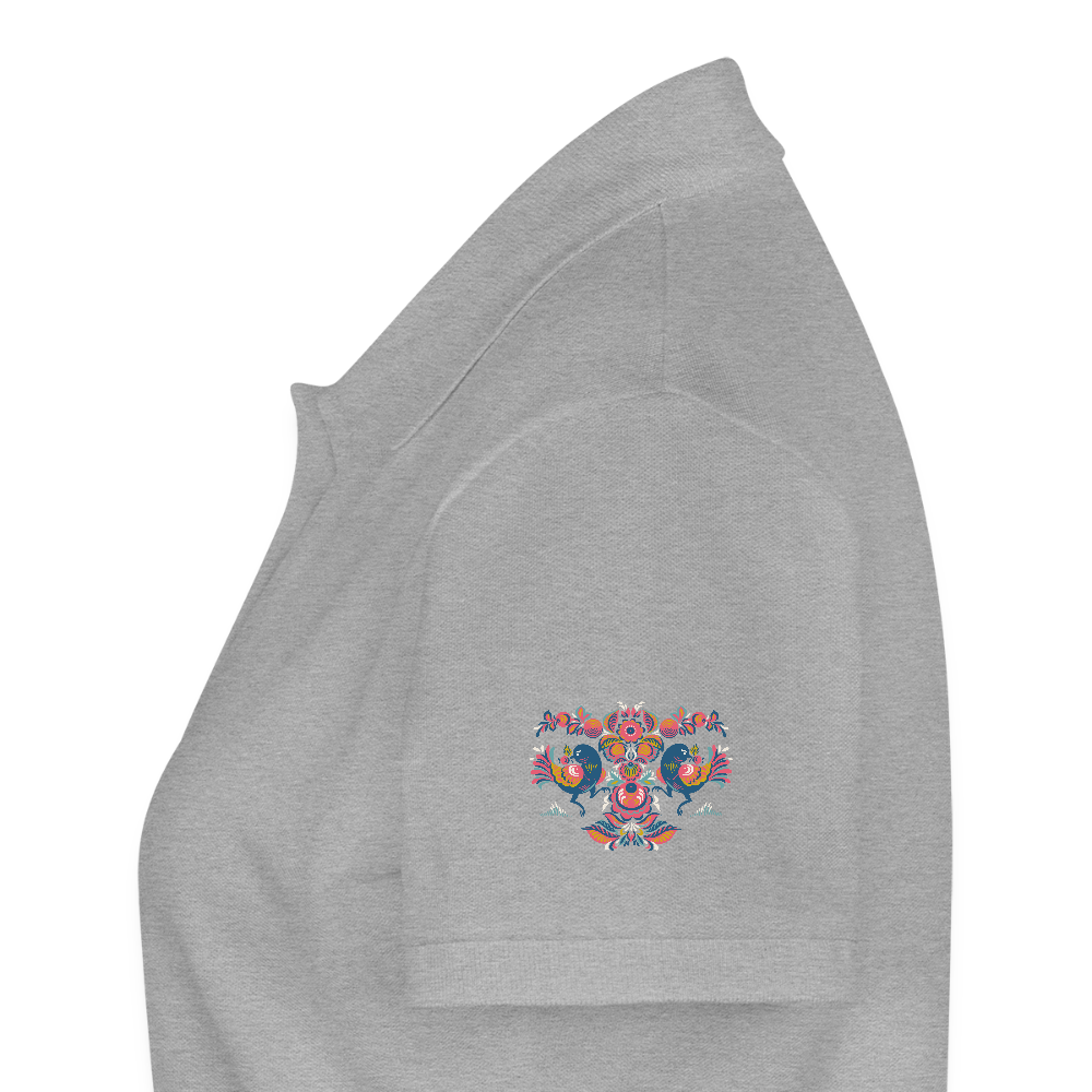 Vrouwen Premium Bio Poloshirt - grijs gemêleerd