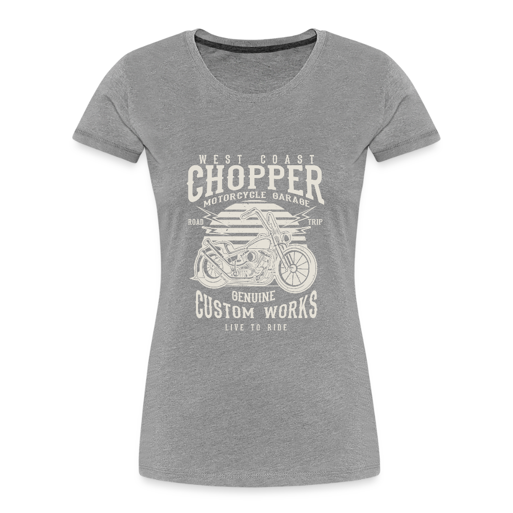 Vrouwen premium bio T-shirt - grijs gemêleerd