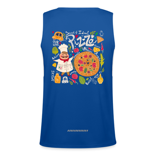 Functionele contrasterende tanktop voor mannen - royal/wit