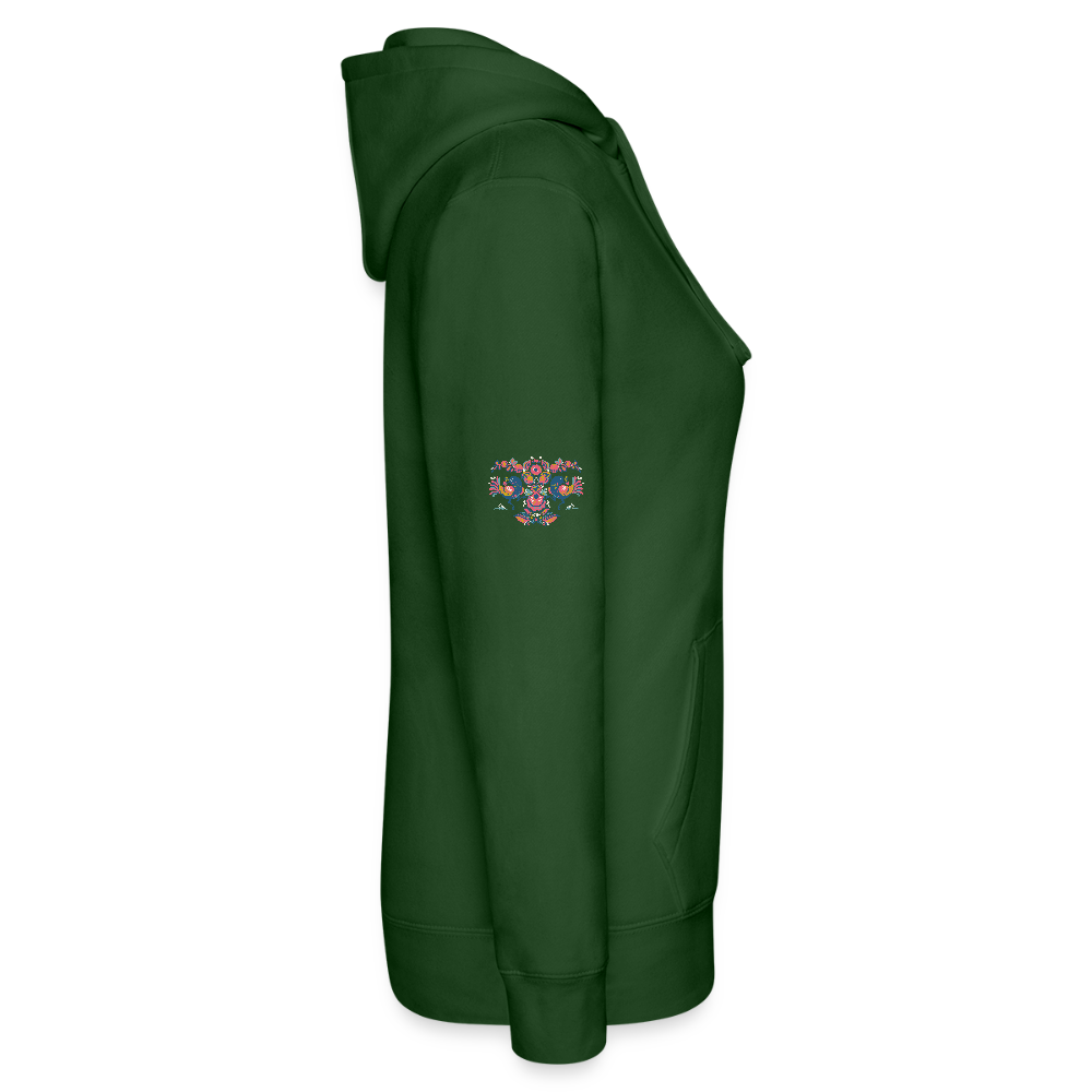 Vrouwenhoodie van Russell - bottlegreen
