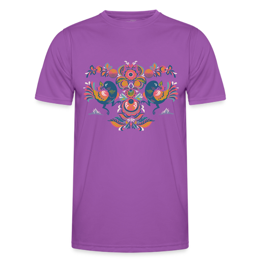 Functioneel T-shirt voor mannen - viooltjes blauw