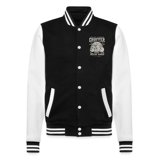 College sweatjacket - zwart/wit