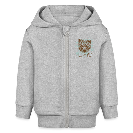 Stanley/Stella Bio zip-hoodie BABY CONNECTOR - grijs gemêleerd