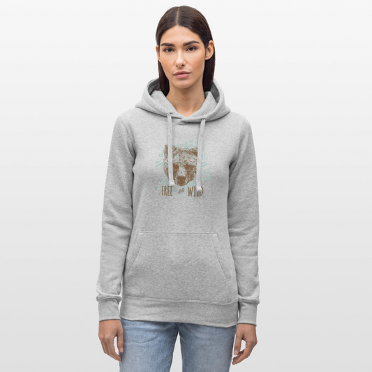 Vrouwenhoodie van Russell - grijs gemêleerd