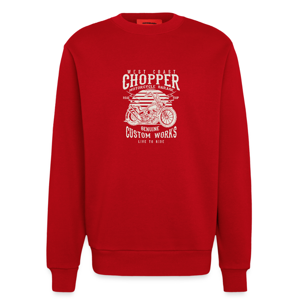 Organic relaxed crewneck made in EU - rood