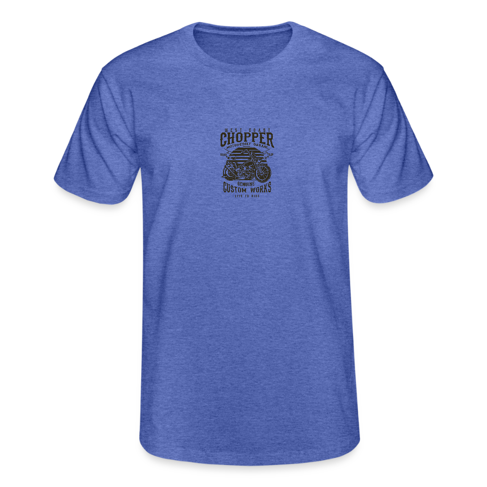 Mannen T-shirt van Fruit of the Loom - blauw gemêleerd