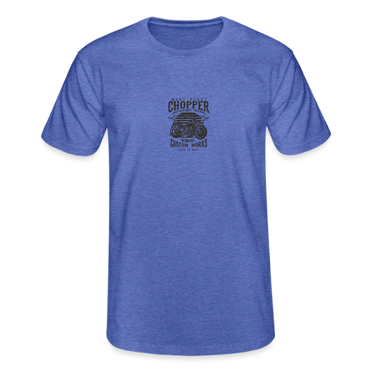 Mannen T-shirt van Fruit of the Loom - blauw gemêleerd