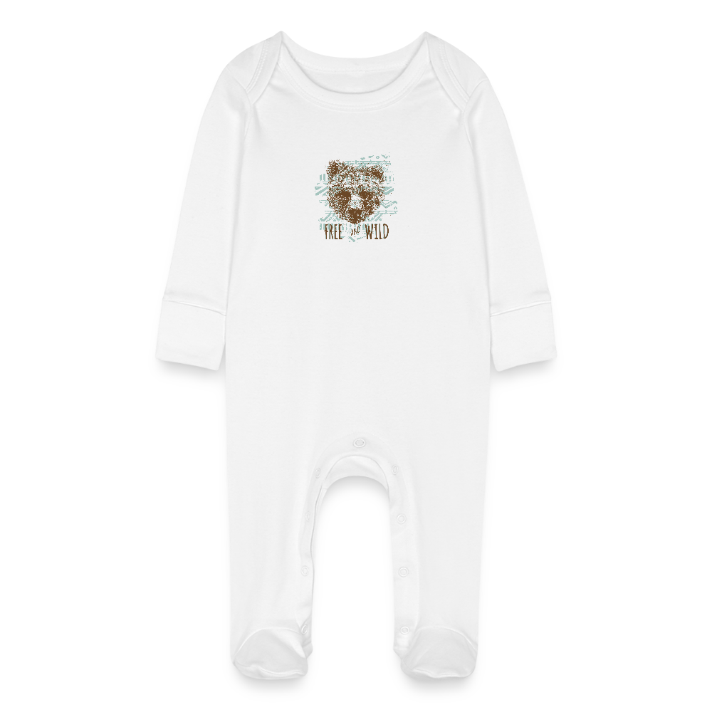 Baby bio pyjama met krabwantjes - wit