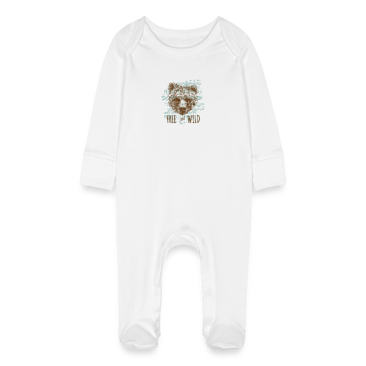 Baby bio pyjama met krabwantjes - wit