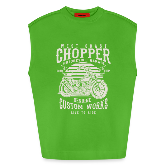 Heavyweight oversized organic tanktop made in EU Unisex - Apple Neon