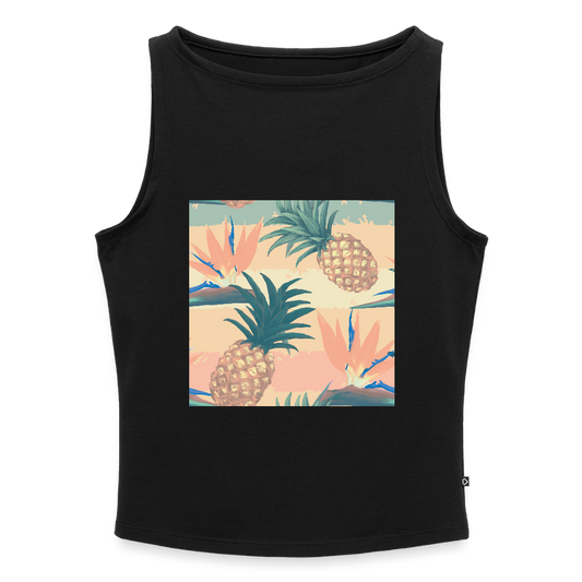 Vrouwen tanktop met U-hals - zwart