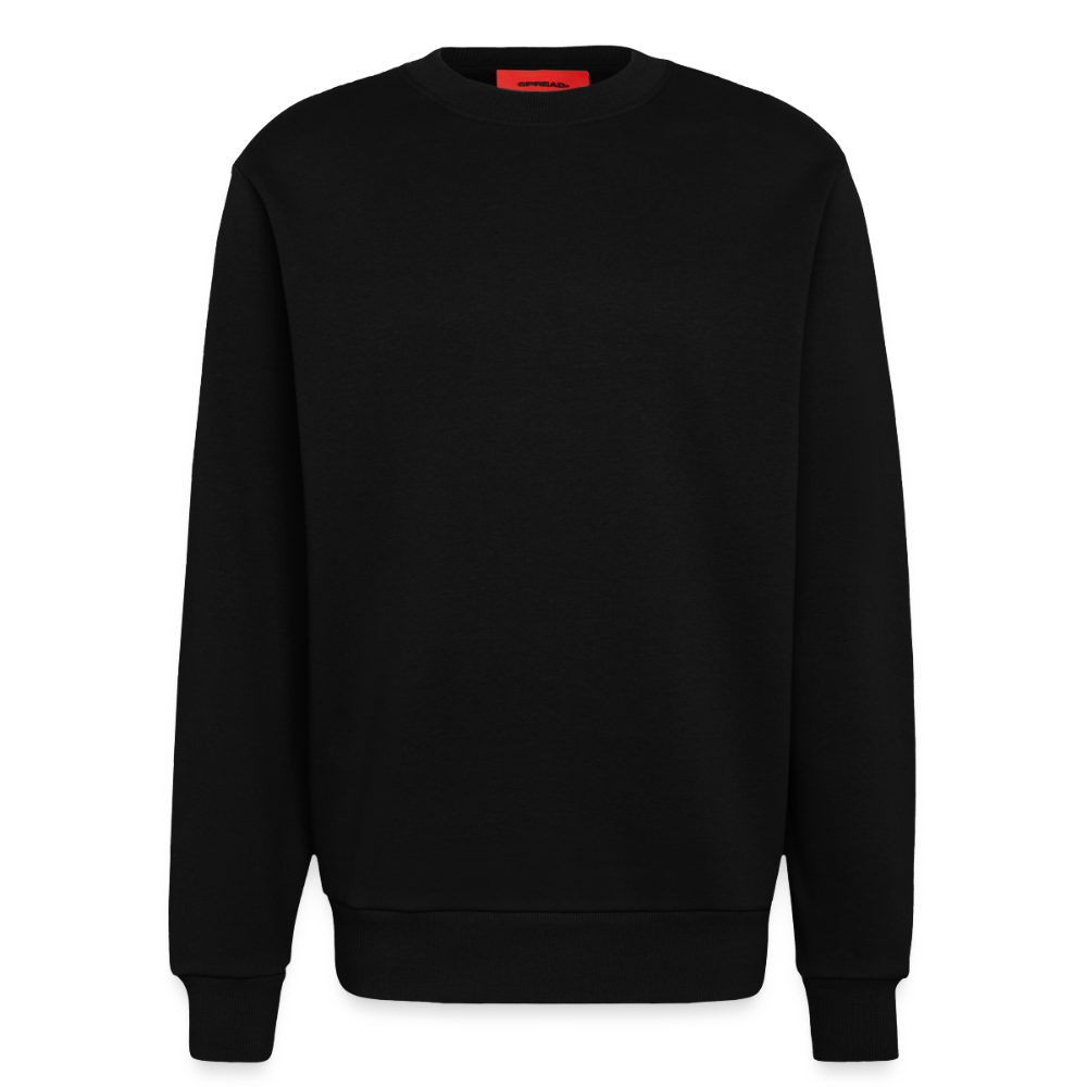 Organic relaxed crewneck made in EU - SOLID BLACK