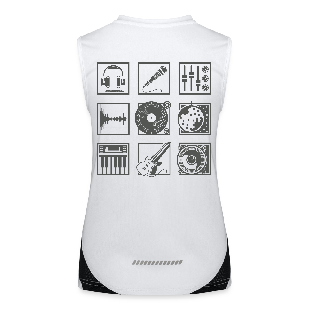 Functionele contrasterende tanktop voor vrouwen - wit/zwart