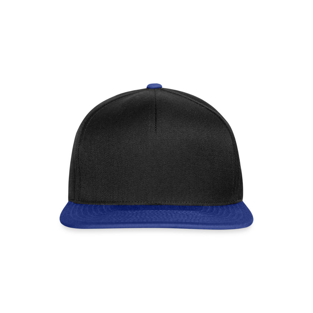 Snapback cap - zwart/koningsblauw