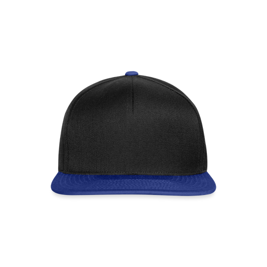 Snapback cap - zwart/koningsblauw