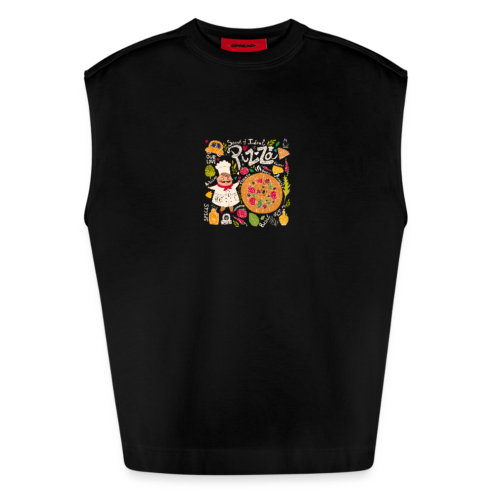 Heavyweight oversized organic tanktop made in EU Unisex - SOLID BLACK