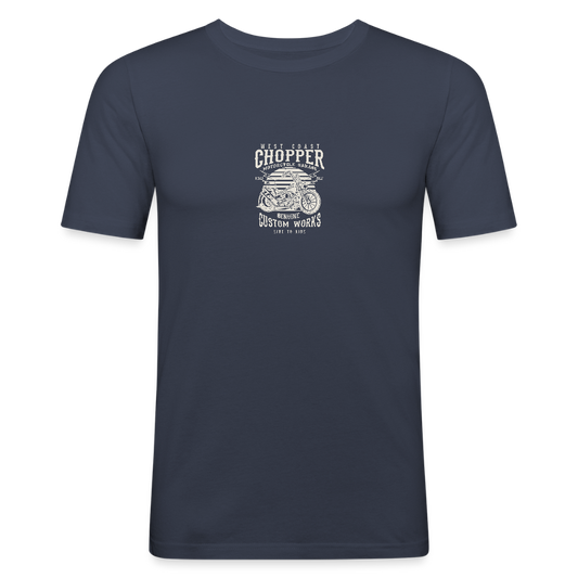 Mannen slim fit T-shirt - navy