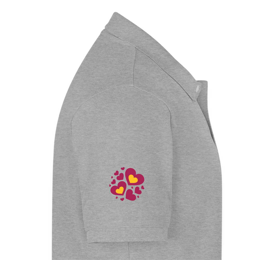Mannen Premium Bio Poloshirt - grijs gemêleerd