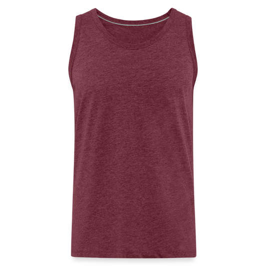 Mannen Premium tank top - bordeaux gemêleerd