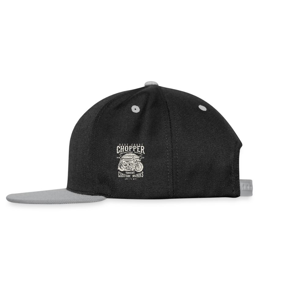 Contrast snapback cap - zwart/grijs