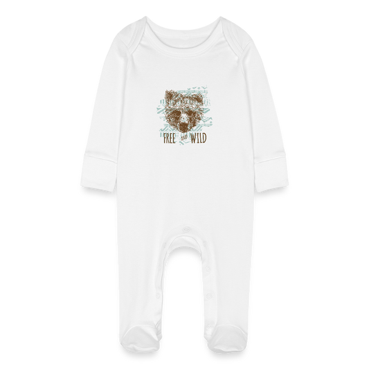 Baby bio pyjama met krabwantjes - wit