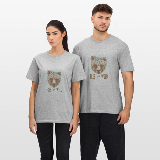 Unisex Polycotton T-shirt - grijs gemêleerd