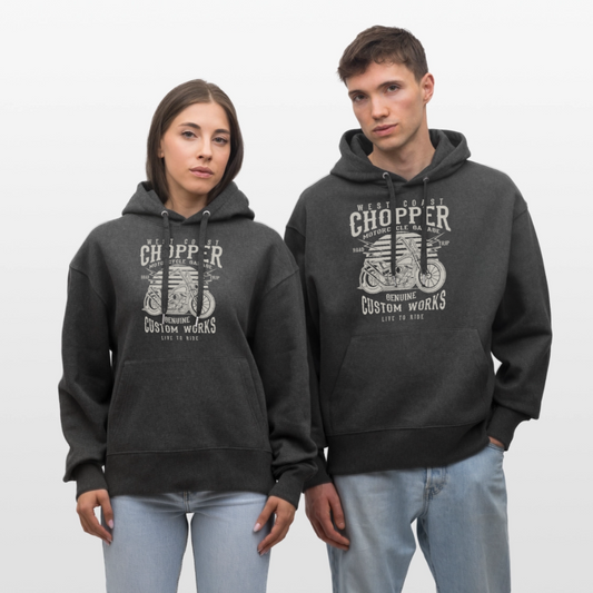 Stanley/Stella Uniseks relaxed fit bio-hoodie SLAMMER - donkergrijs gemêleerd