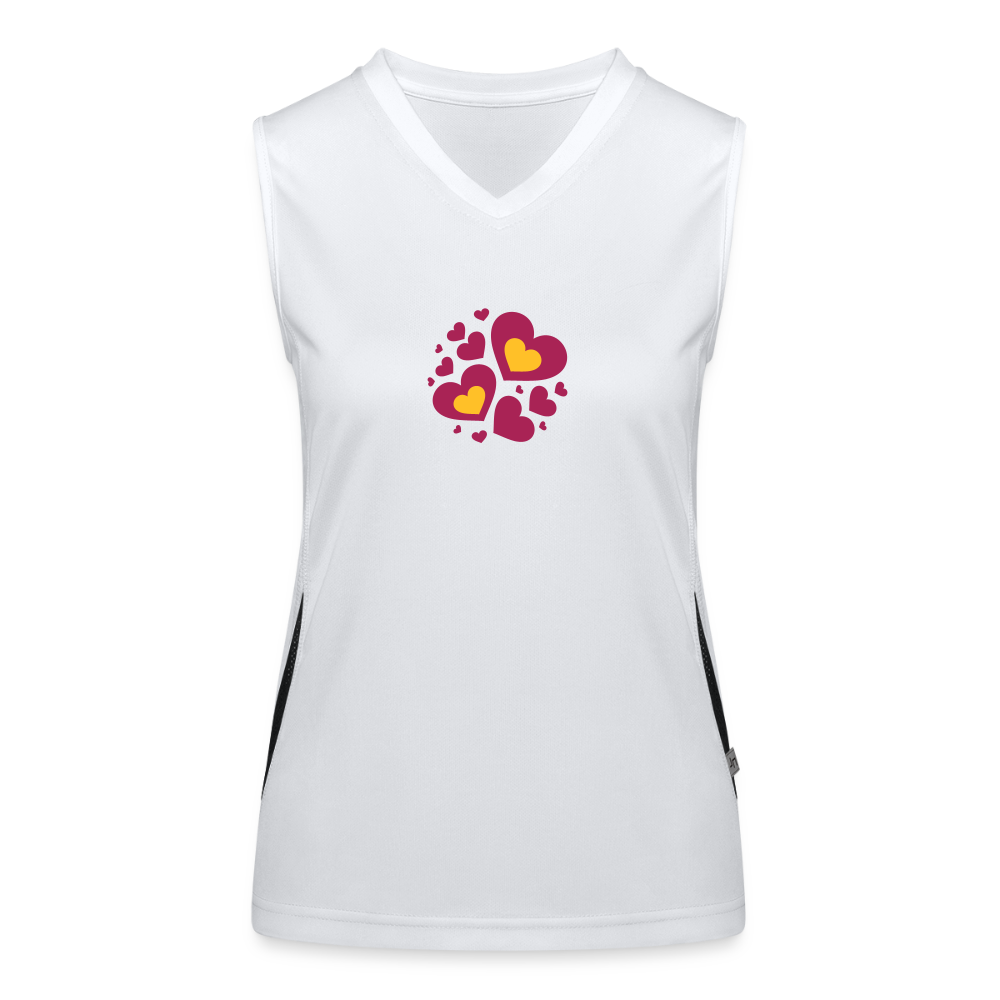 Functionele contrasterende tanktop voor vrouwen - wit/zwart