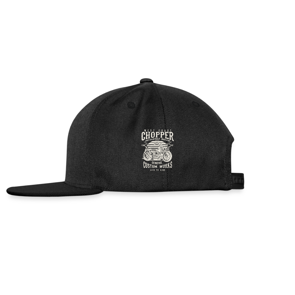 Snapback cap - zwart/zwart