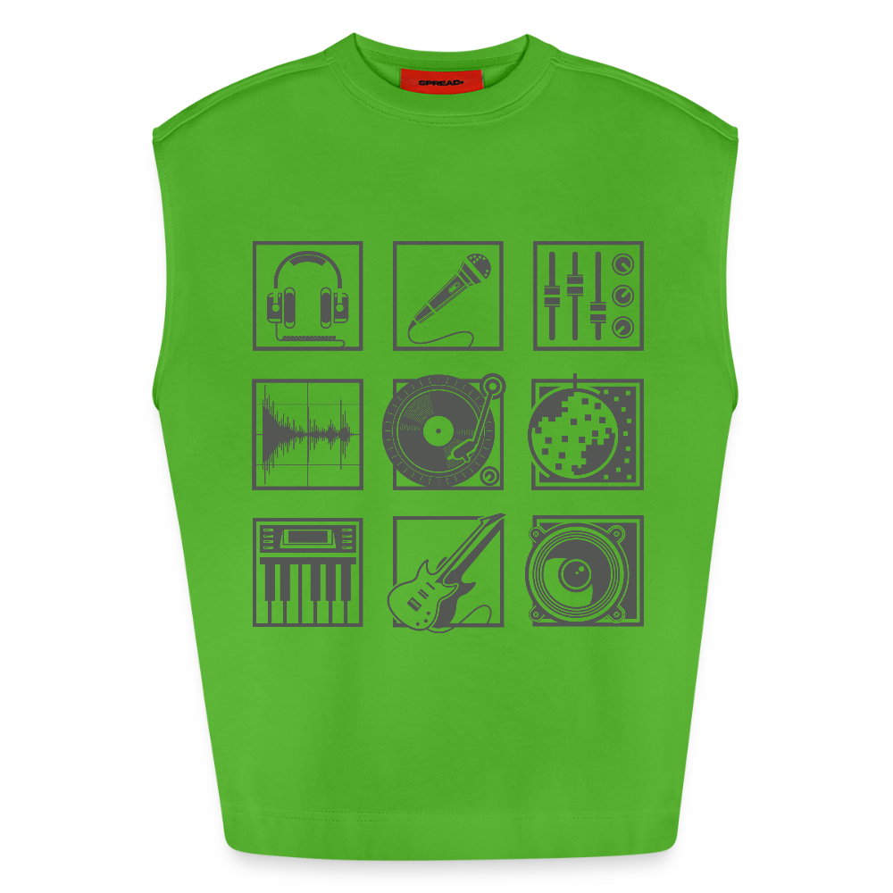 Heavyweight oversized organic tanktop made in EU Vrouwen - Apple Neon