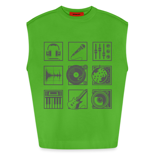 Heavyweight oversized organic tanktop made in EU Vrouwen - Apple Neon