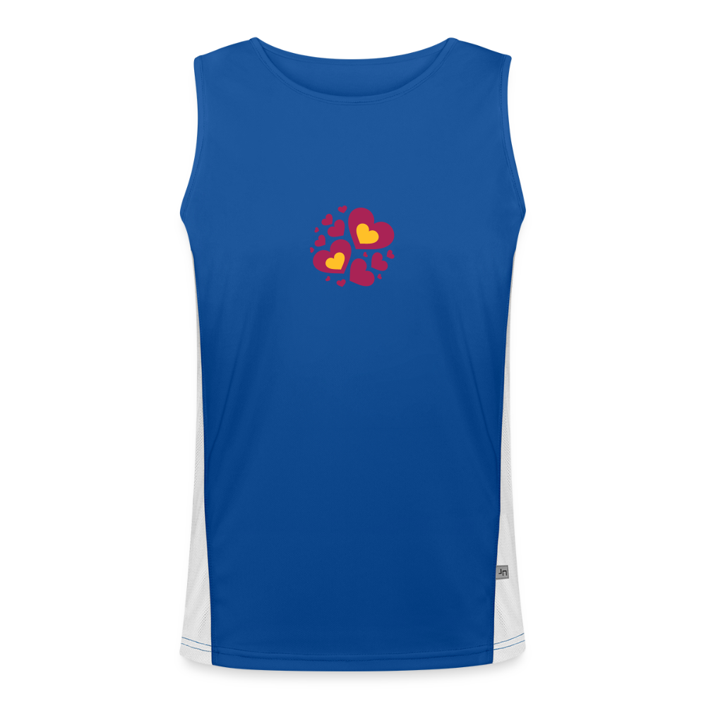 Functionele contrasterende tanktop voor mannen - royal/wit