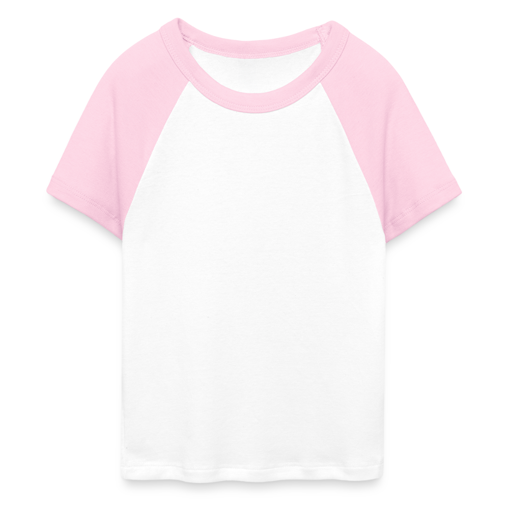 Vrouwen cropped Baby Tee - wit/roze