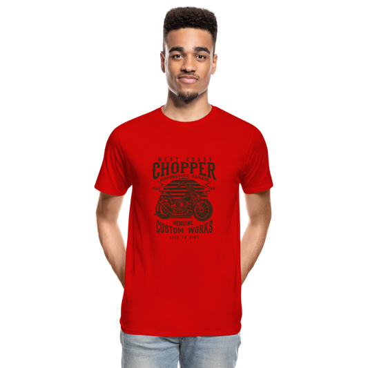 Mannen premium biologisch T-shirt - rood