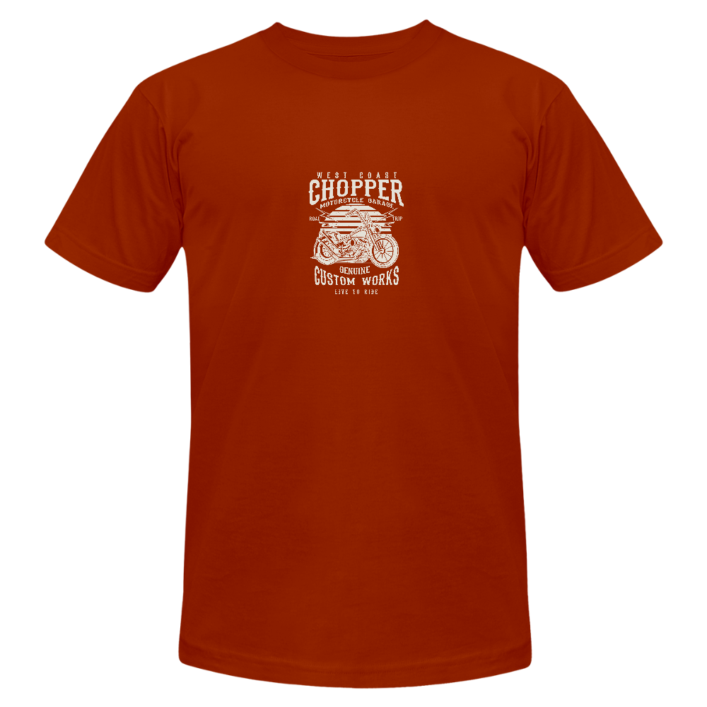 Unisex tri-blend T-shirt van Bella + Canvas - baksteenkleuren