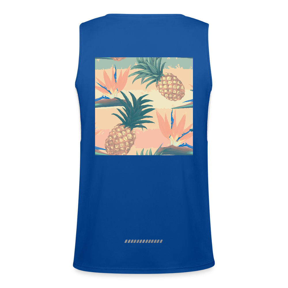 Functionele contrasterende tanktop voor mannen - royal/wit