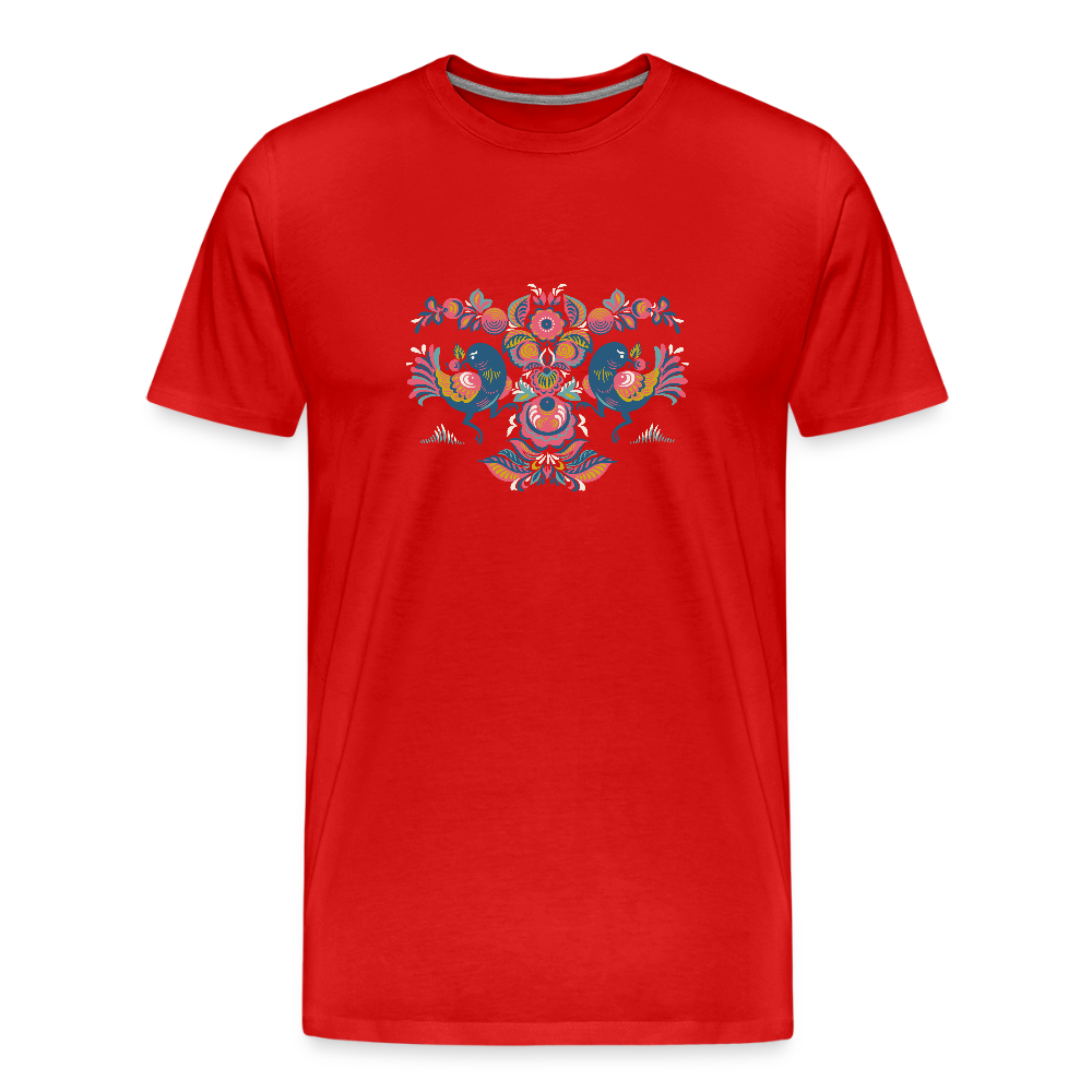 Mannen premium biologisch T-shirt - rood