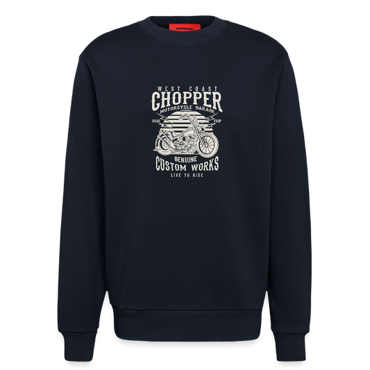 Organic relaxed crewneck made in EU - DARK NAVY