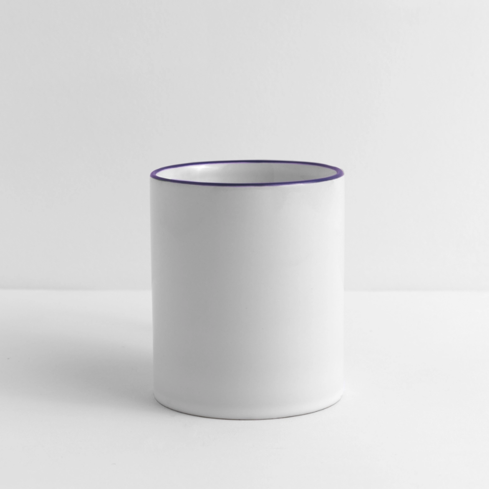 Mok tweekleurig - wit/kobalt blauw