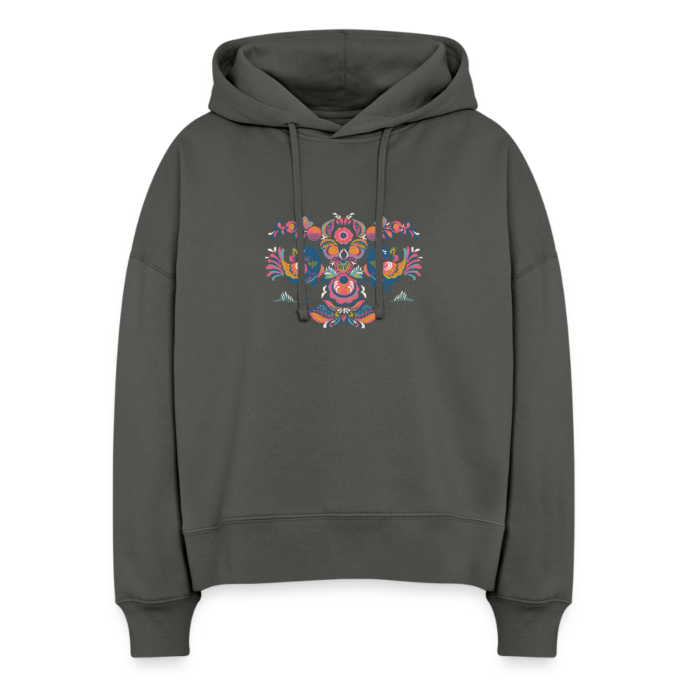 Stanley/Stella Vrouwen boxy bio hoodie Nora - houtskool