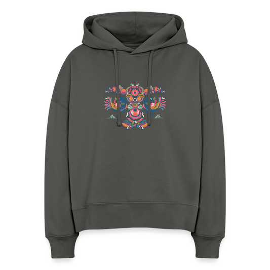 Stanley/Stella Vrouwen boxy bio hoodie Nora - houtskool