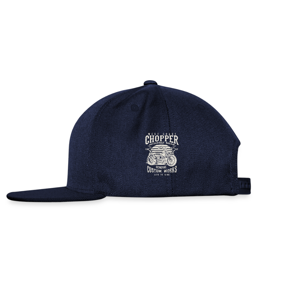 Snapback cap - navy/navy
