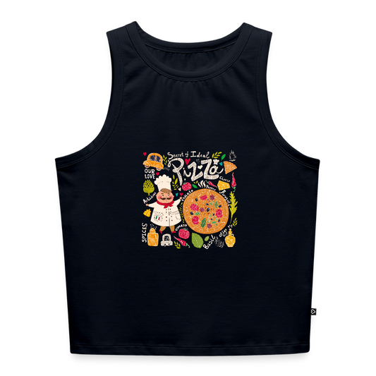 Vrouwen cropped tanktop - navy